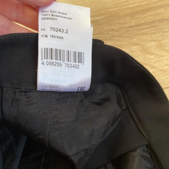 Marc Cain Pants Women's Trouser Crochet Lace Black Straight Size N2 3 - Picture 11 of 16